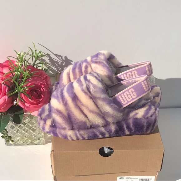 UGG Fluff Yeah Slide Zebra - Picture 4 of 13